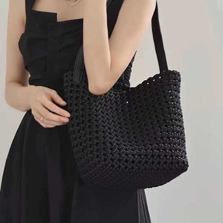 Nylon capacious universal underarm bag, handmade, high-quality style
