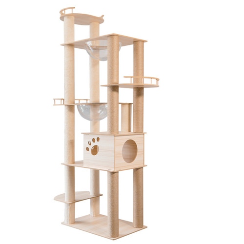 Luxury Cat Villa Cat Scratching Board Wholesale Cat Jumping Platform Cat Tree Cat Climbing Frame Space Cabin Cat Nest Cat Supplies Cat Claw Column 