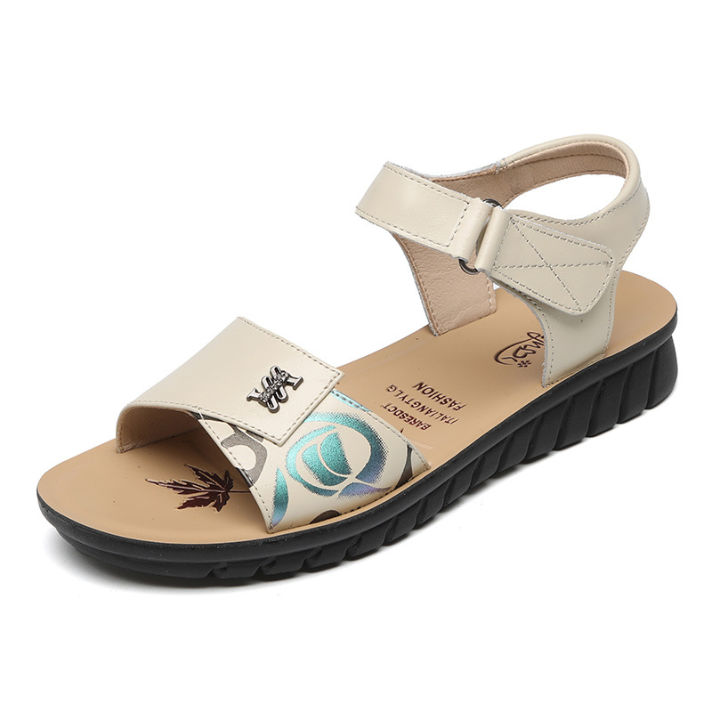 C4692 1050K GIÀY DÉP SANDAL NỮ RUITDT BIG SIZE NGOẠI CỠ ĐẾ MỀM MÙA HÈ TRUNG NIÊN HỌA TIẾT HOA GIÀY DÉP NỮ DA BÒ G03 SẢN PHẨM MỚI