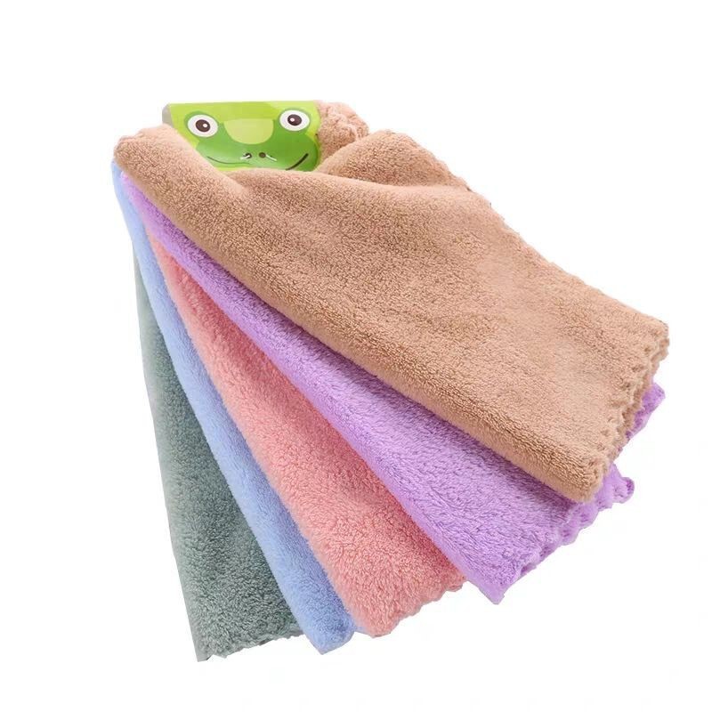 5 Pieces of Coral Velvet Cut Edge Small Square Towel Card Towel Kindergarten Kitchen Rag Cleaning Towel Dishwashing Hand Towel 5 Pieces of Coral Velvet Cut Edge Small Square Towel Card Towel Kindergarten Kitchen Rag Cleaning Towel Dishwashing Hand Towel