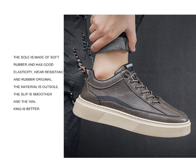 New autumn thick soled men's sports shoes low top feet to increase height non slip casual shoes men's versatile shoes_voghion.com