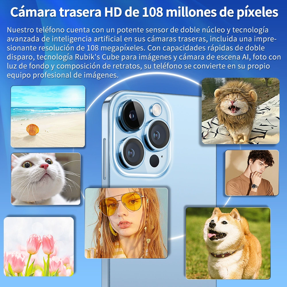 Смартфон i15 ProMax 6.7" (i15) — 16ГБ+1ТБ, 5G, камеры 48МП/108МП