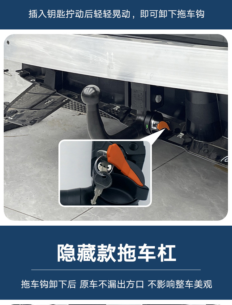 适用问界M5M7M9理想L6L7L8L9欧式快拆款拖车钩拖杠拖挂后牵引钩-阿里巴巴