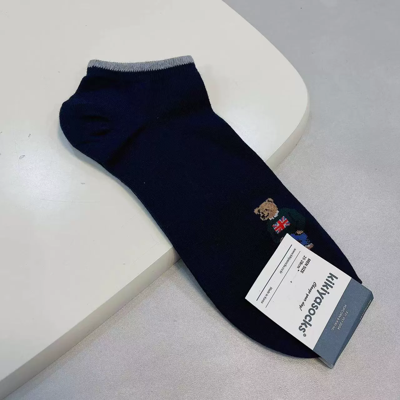 Корейские носки kikiyasocks весна и лето медведи простые джентльменские носки низкий топ мужские носки хлопковые