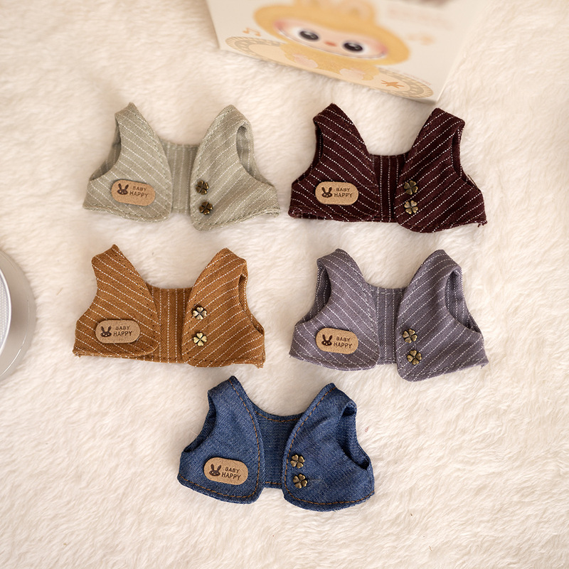 Labubu Doll Doll Coat Old Qian Feng Small Vest Coat Labubu Plush Toy Doll Pendant Clothes