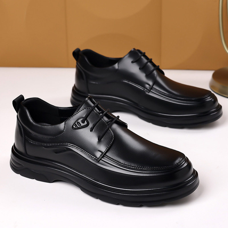 Giày da nam derby mũi nhọn đế mềm chống trượt, giày công sở đi làm dự tiệc — G28619 Màu nâu, G28619 Màu đen