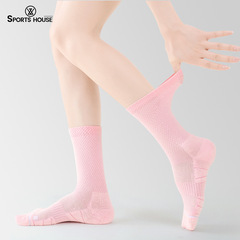 Sport's House運動之家女士中筒多功能休閒運動潮襪毛巾底街搭襪