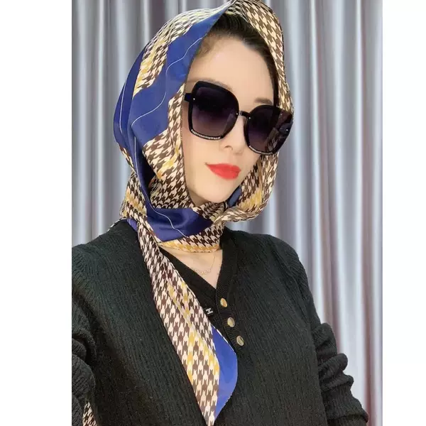 New Western-style Satin Windproof Sunscreen Scarf Multi-use Turban Internet Celebrant Explosive Elegant Turban Cap Explosive