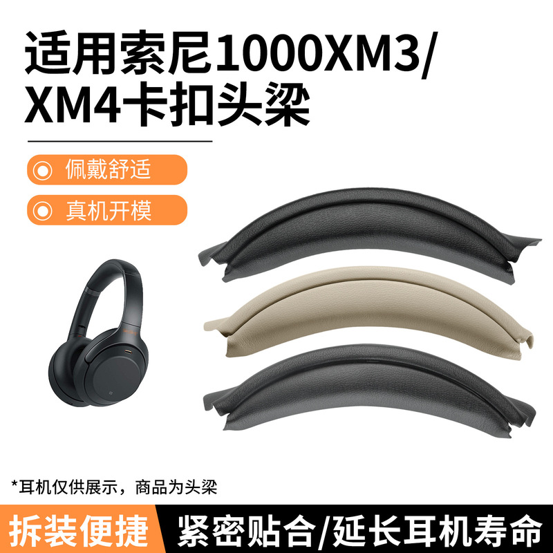 Suitable for Sony Wh-1000Xm3 Xm4 Over-Ear Headphones, Clip-On Simple Headband Replacement Parts