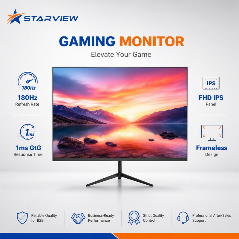 27-Inch 2K 165Hz Gaming Monitor Ips Direct-Facing Gaming Internet Cafe Commercial Desktop Computer Lcd Screen High Refresh Rate