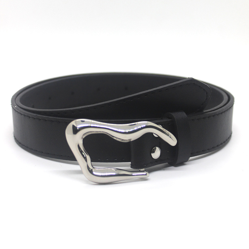 New fashion ins style special-shaped snap head belt jeans dress personality all-match accessories belt