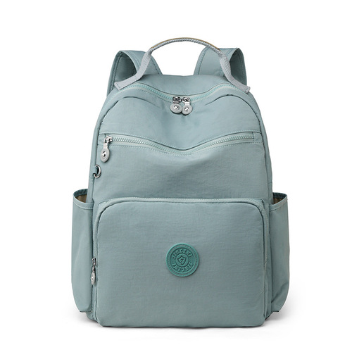 Versatile women's backpack, water-repellent nylon bag, large-capacity outdoor travel bag, trendy commuter student school bag