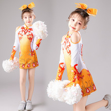 中国风啦啦操服演出服拉拉队服装成人儿童啦啦队团队操服装健美操