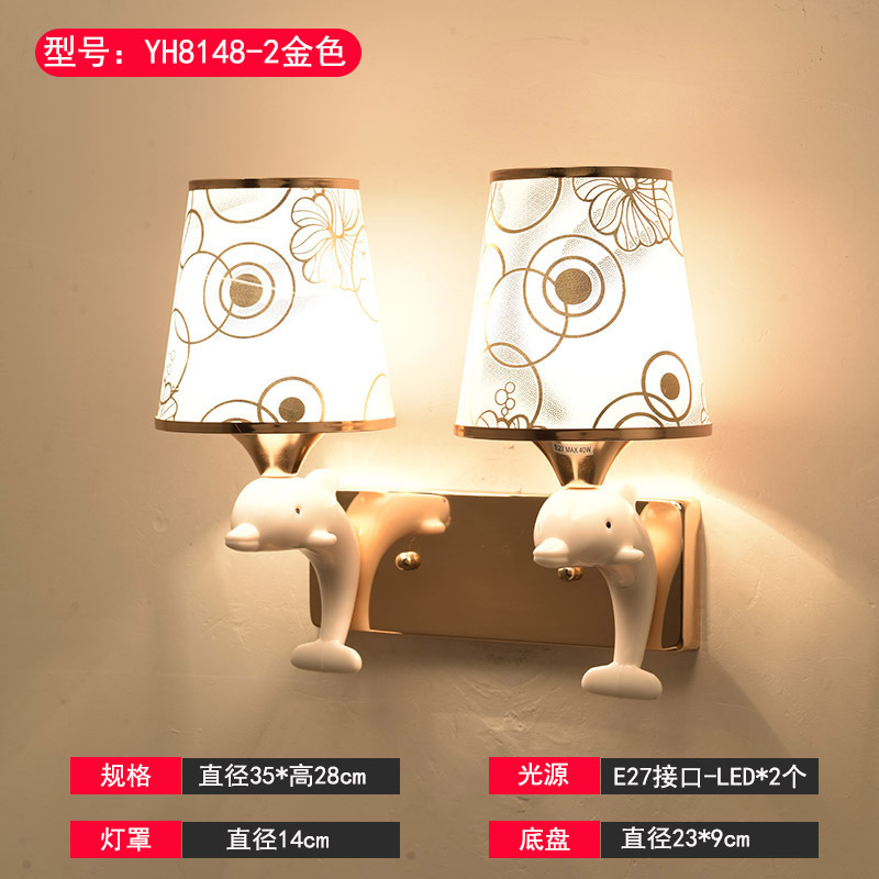 壁灯床头灯卧室led现代简约北欧创意美式客厅过道灯宾馆墙壁灯具|undefined