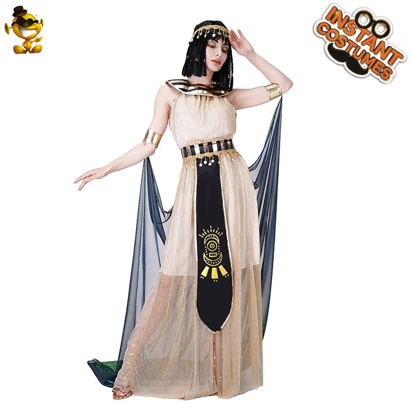 Adulto antiguo Egipto Cleopatra Halloween Cosplay traje mascarada reina etapa rendimiento traje