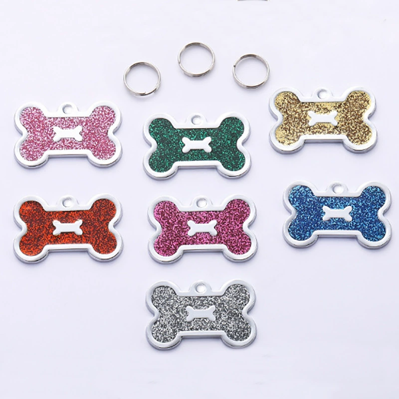 Многоцветный брелок-идентификатор для животных в форме кости из цинкового сплава, с возможностью нанесения имени, для собак, для международной торговли
