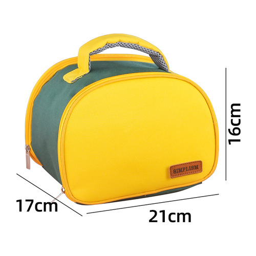New lunch box with aluminum foil insulation bag, Korean style thickened lunch bag, Japanese style portable waterproof student ice bag