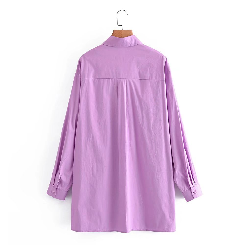 women s loose lavender blouse nihaostyles clothing wholesale NSAM78153