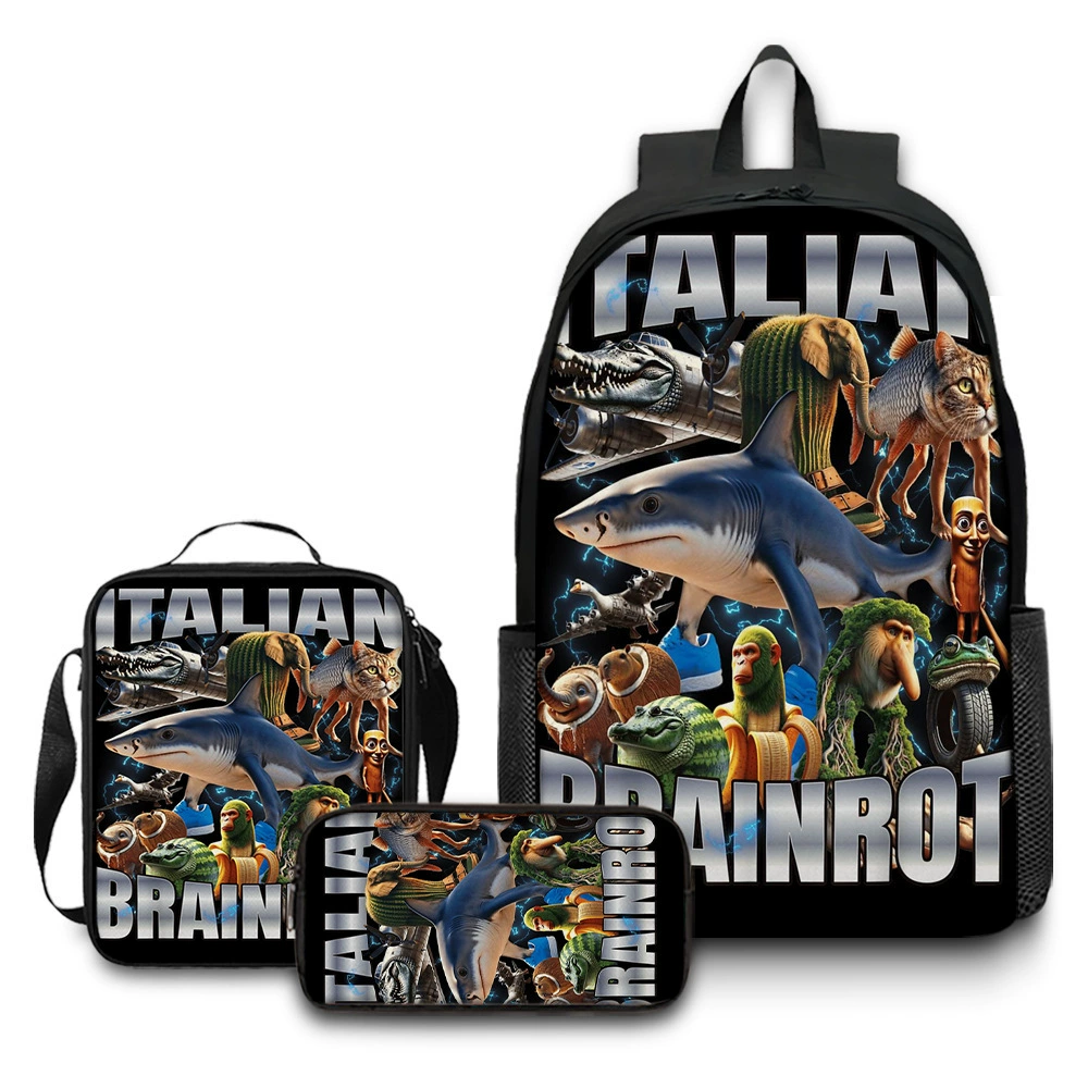 (Cross-border trading), children's backpack, capacious set, 3 piece set