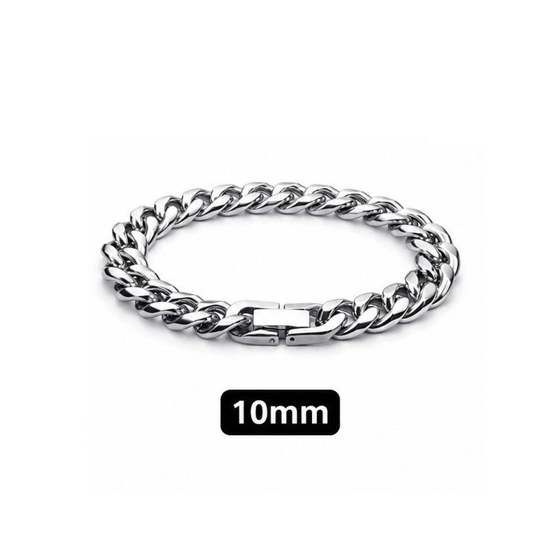 Corrente de moagem redonda criptografada com 10 mm de largura / Comprimento 17cm