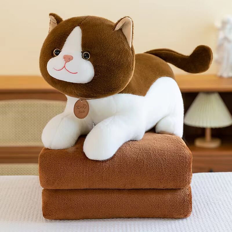Manta de peluche 2 en 1 – Muñeca y edredón – Ideal para siesta en oficina