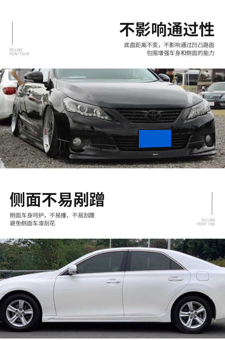 Suitable for 10-12 Year Reiz Gs Small Body Kit Modification Parts: Gs Rear Lip, Side Skirts, Front Lip, Rear Wing Body Kit