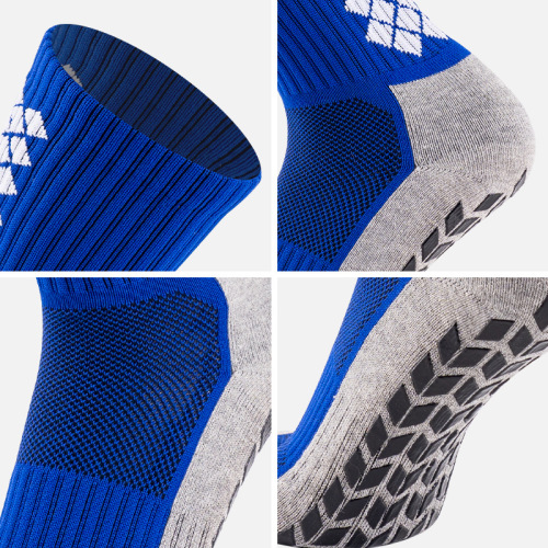 Export Cross-border Amazon Football Socks Men's Socks Glue Anti-slip Floor Socks Towel Bottom Mid-calf Thickened Sports Socks