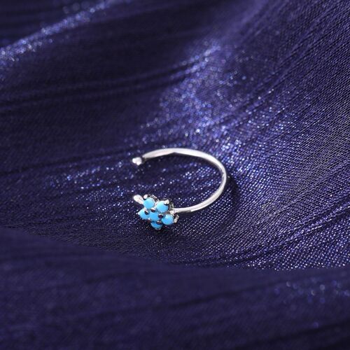 Cross-border foreign trade European and American personalized piercing jewelry diamond-encrusted plum blossom fake nose ring fake nose nails copper silver-plated Hao stone nose jewelry