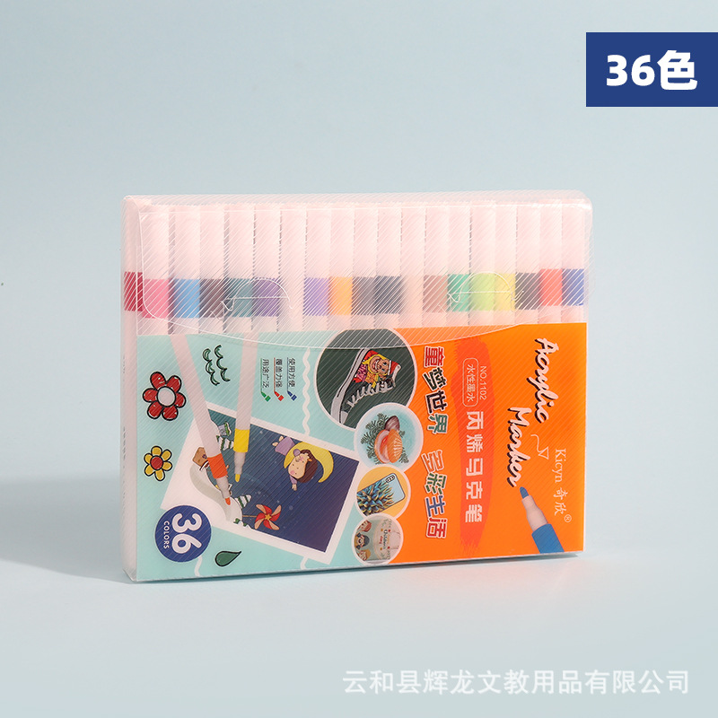 Venta al por mayor traje de marcador acrílico pintura de los niños graffiti de cerámica 60 colores DIY de secado rápido pluma de acuarela impermeable