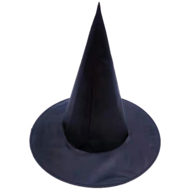 Hombrero de bruja de jardín de Halloween colgante de sombrero de bruja de decoración de Halloween colgante de sombrero de tafu de poliéster negro sombrero de bruja 3d