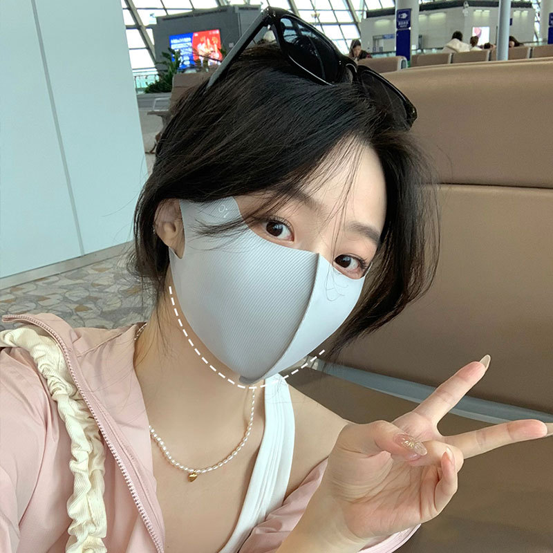 [UPF50+ 입체적인 얼굴이 작아보이는 효과]-OR Xiaobingpi丨 봄 여름 자외선 차단 스타일 [씨솔트 블루] 싱글팩