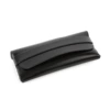Black leather case with socket