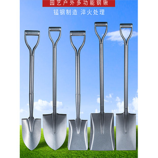 Pointed shovel manganese steel gardening shovel tool shovel loose digging outdoor cauliflower tree planting steel shovel to drive the sea car