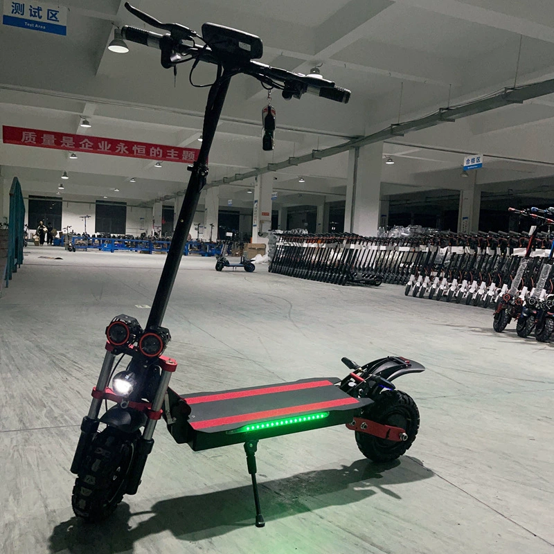 Foldable electric shock-absorbing scooter for adults