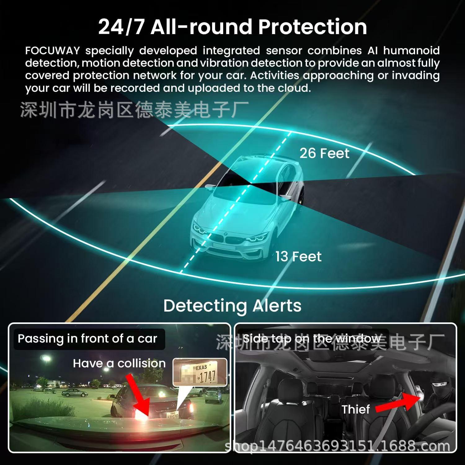 4G Dash Cam Remote Real-Time Monitoring Front and Rear Dual Radar Detection