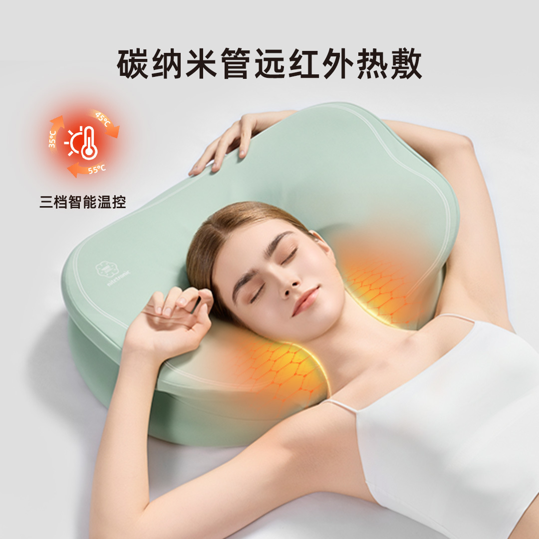 Nitetronic 슬리핑 허브 구름 베개 자궁 경부 척추 보호는 수면 측면 잠자는 자궁 경부 척추 베개 메모리 면 목 베개를 돕습니다.