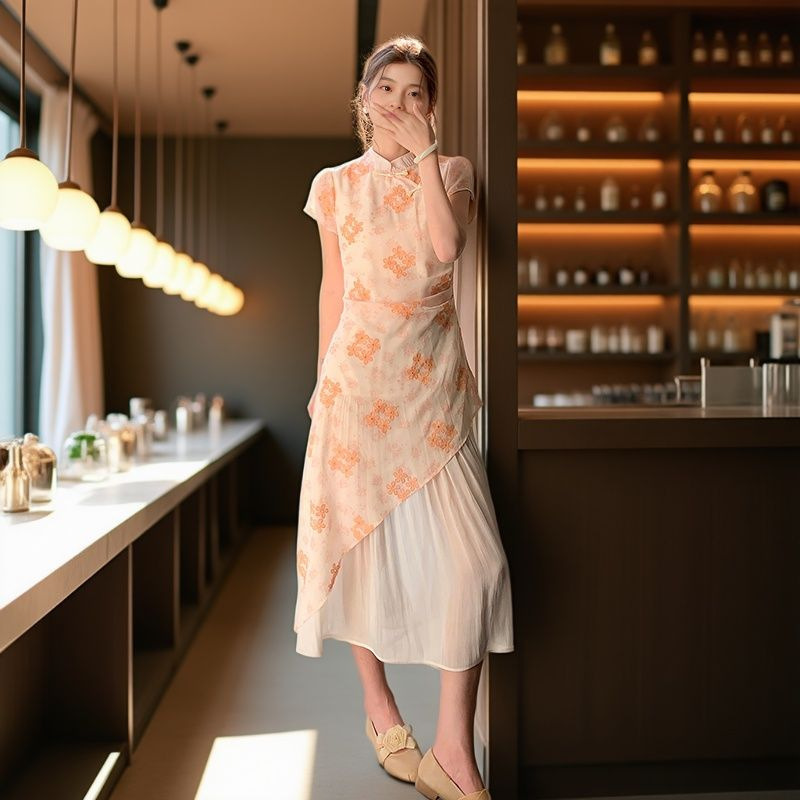 2025夏季新款新中式国风绝美旗袍裙女改良年轻款高级感日常连衣裙|undefined