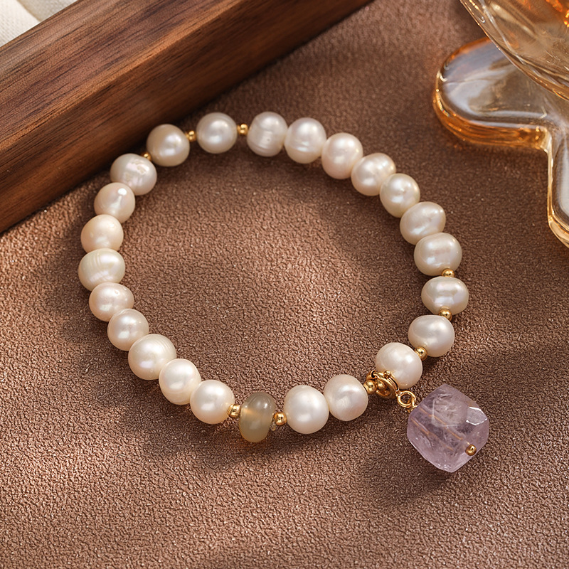 Nala Pearl Bracelet for Women Freshwater Genuine Pearls Exquisite Fashionable Versatile Bracelet Niche Light Luxury Non-Fading