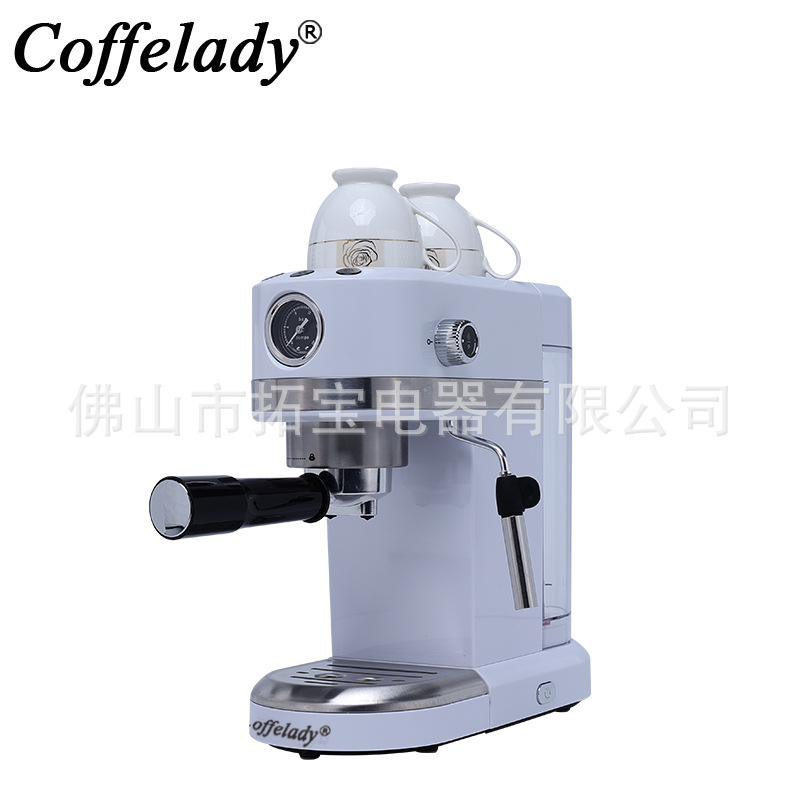 Coffelady italiano máquina de café espresso automática bomba tipo de presión máquina estrecha máquina de café hogar con manómetro