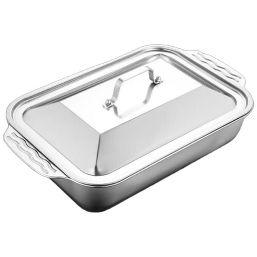 [New product] Stainless steel grilled fish plate with cover, special fish plate for induction cooker, commercial tray, special seafood pot