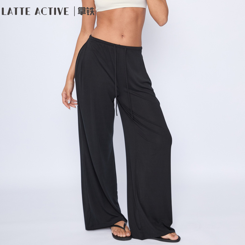 Cross-Border European and American Style Cool Loose Drapey Wide-Leg Pants Fitness Yoga Long Pants Casual Versatile Slimming Drawstring Sports Pants Cross-Border European and American Style Cool Loose Drapey Wide-Leg Pants Fitness Yoga Long Pants Casual Versatile Slimming Drawstring Sports Pants