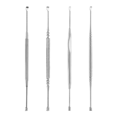 New old-fashioned ear scoop ear cleaner spring double-head rotating ear scoop 5-piece ear picking tool set batch
