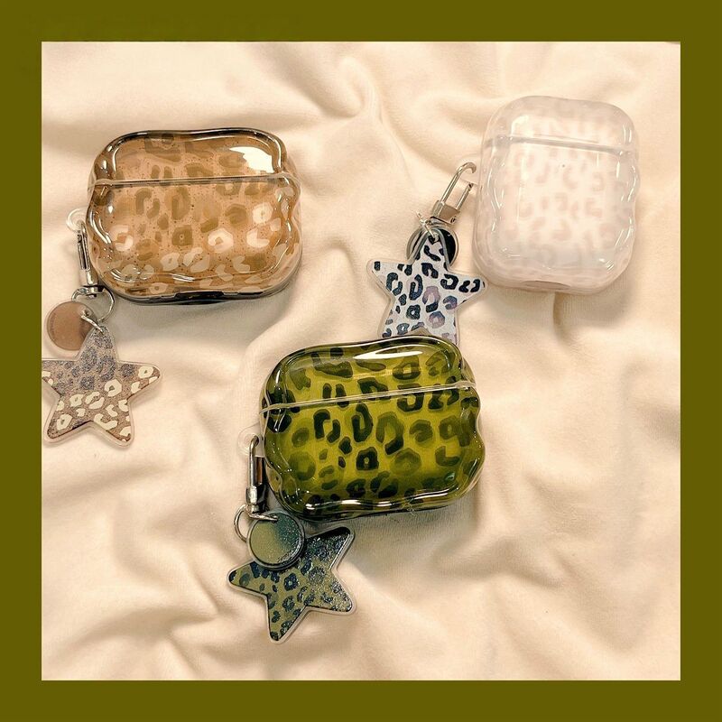 Ins Sweet Cool Leopard Print Suitable for AirPods 4Th Generation Apple Protective Case Bluetooth Pro2 3Rd Generation Earphone Case Huaqiangbei