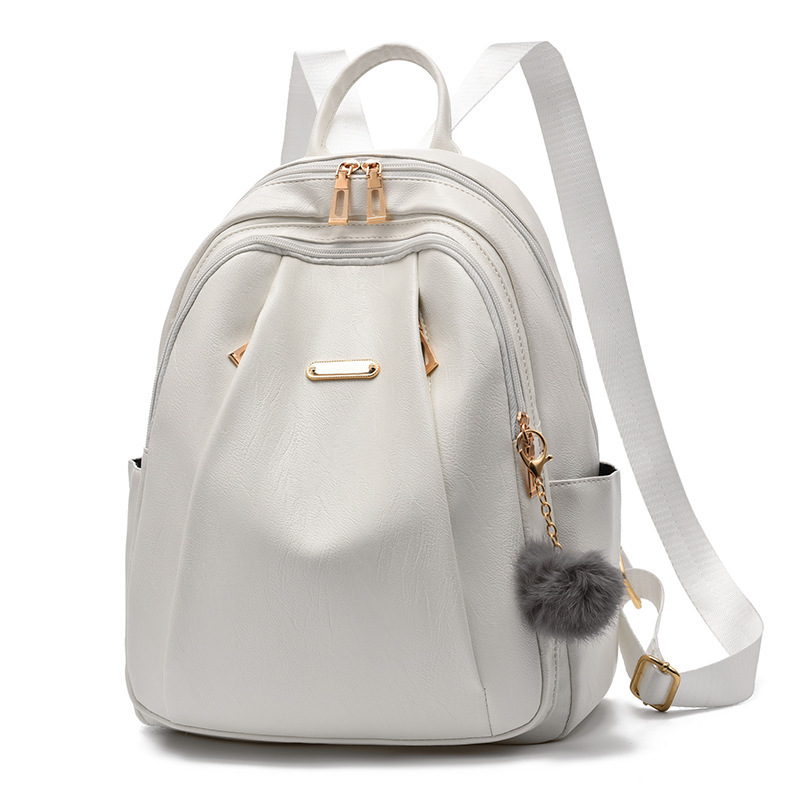 [Mochila transfronteriza] 2023 nuevo estilo coreano de moda de cuero de las mujeres mochila de viaje de gran capacidad mochila de moda