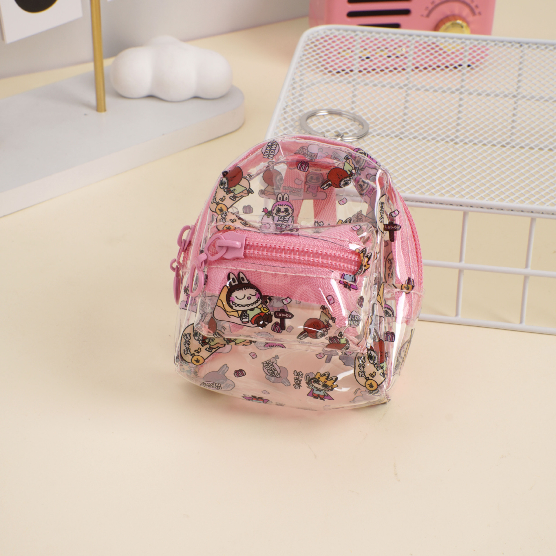 D86 라이트 핑크 투명 천