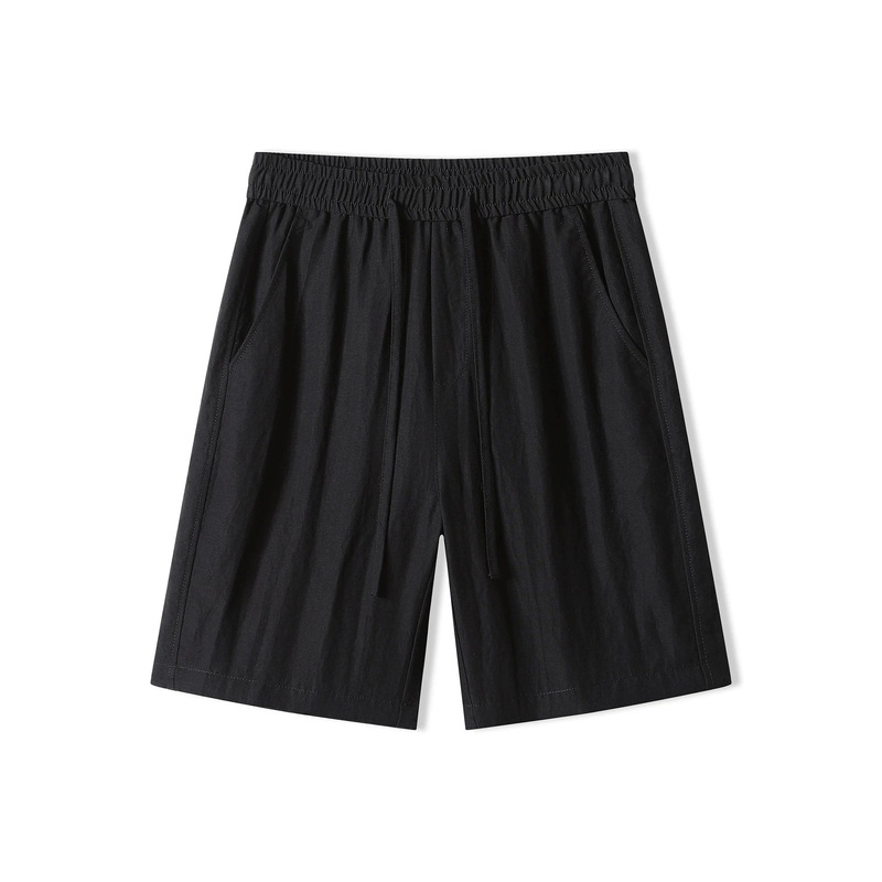 Jianheng Relaxed Old Money Style Vacation Linen Shorts Men's Thin Summer Beach Shorts Men's Lightweight Linen Shorts