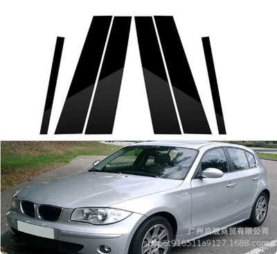 door frame window decoration glossy – Şüşə kənarı xromları/moldingləri - glossy-black-2004-2016-model-1-series-6pcs