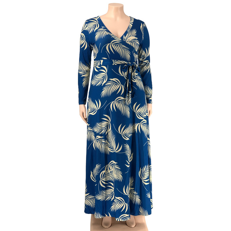 Sheath Dress Elegant V Neck Printing Nine Points Sleeve Flower Maxi Long Dress Daily Tea Party display picture 42