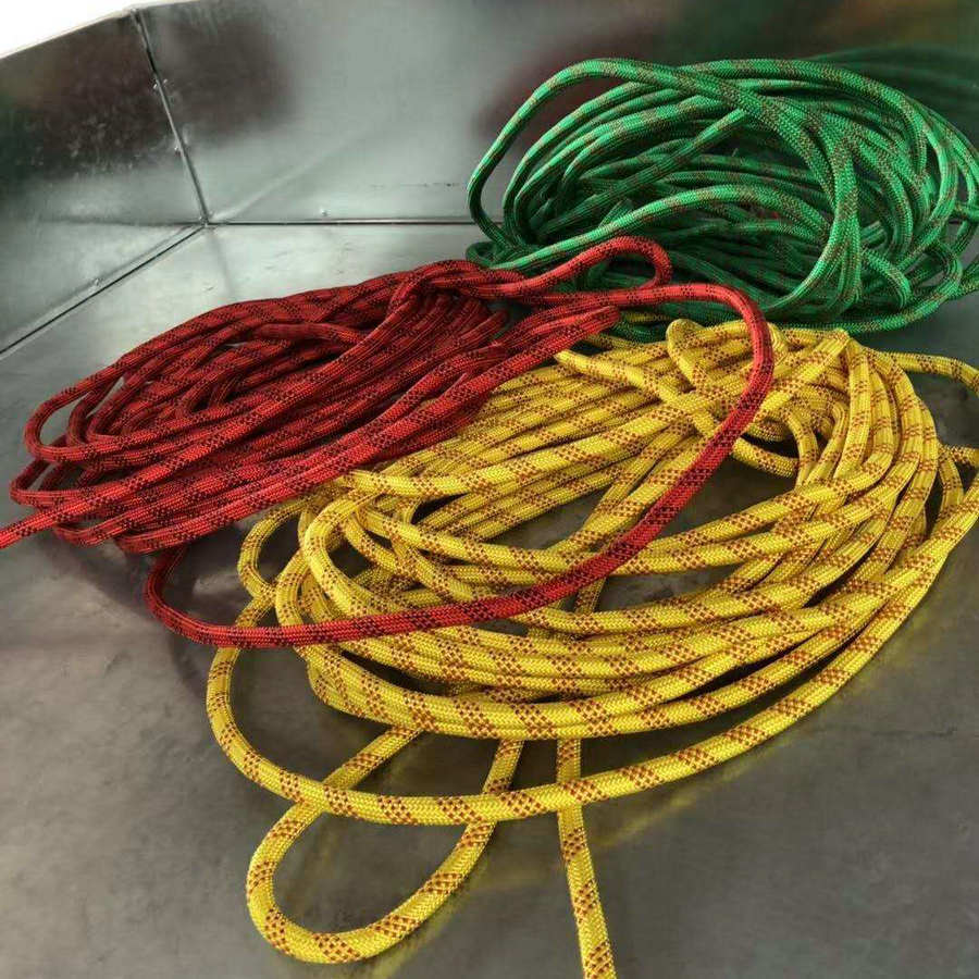 攀登绳 带钢丝彩色攀登绳价格 户外消防逃生安全高强攀登绳编织厂