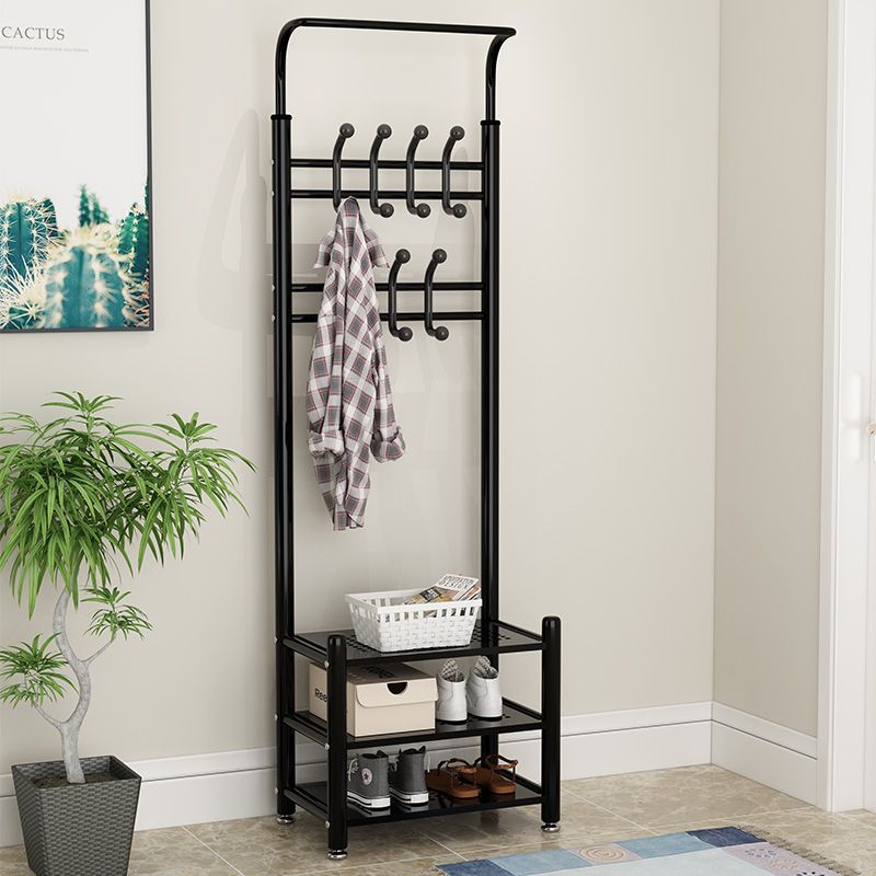 Coat Rack Floor-Standing Bedroom Clothes Rack Multi-Functional Clothes Rack Shoe Rack Storage Rack Combination Simple Living Room Bag Shoe Cabinet